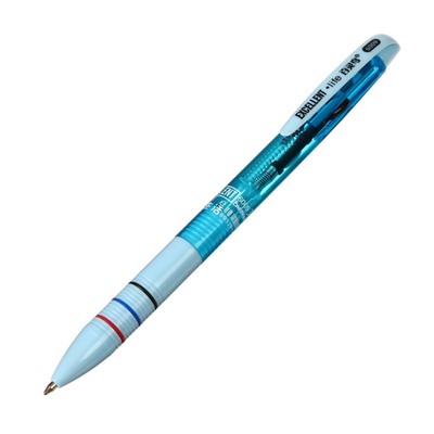 Ручка шариковая автоматическая 3-х цветная, стержень 0,8 мм, МИКС