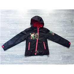 Демисезонная мембранная куртка Monster High (Школа Монстров) цвет черный. Модель 3D