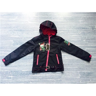 Демисезонная мембранная куртка Monster High (Школа Монстров) цвет черный. Модель 3D