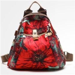 Рюкзак женский, арт Р109, цвет:красный цветок