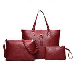 Комплект сумок из 3 предметов, арт А67, цвет:вино
