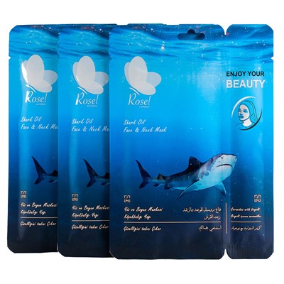 Маски для лица Rosel Cosmetics Face Mask Shark oil