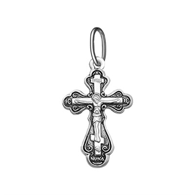 180-3.55 крест из серебра частично черненый штампованный