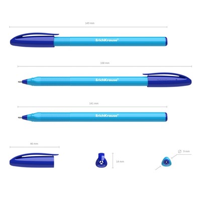 Ручка шариковая ErichKrause U-108 Neon Stick 1.0, Ultra Glide, цвет чернил синий