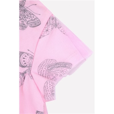 Платье для девочки Crockid К 5657 нежно-розовый, бабочки