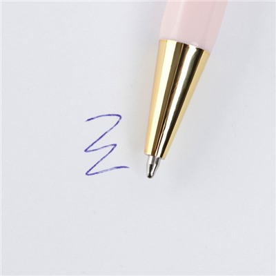 Ручка шариковая синяя паста 0.7 мм «С 8 марта» пластик с тиснением на корпусе