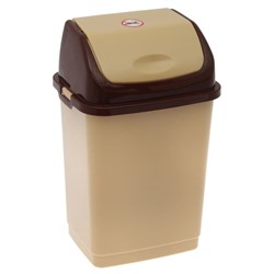 Контейнер для мусора «Камелия», 4 л, цвет бежевый/коричневый