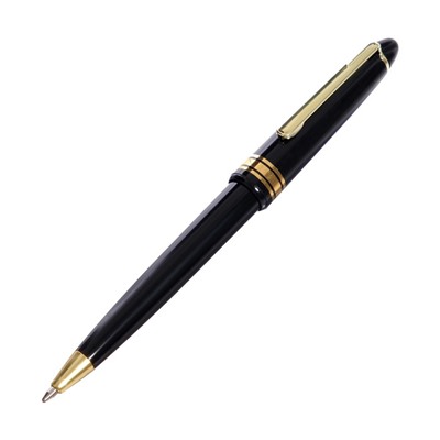 Ручка шариковая автоматическая "Лого" 0.5 мм, стержень синий, чёрный корпус