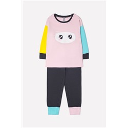 Пижама для девочки Crockid К 1543 холодно-розовый + темно-серый