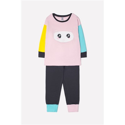 Пижама для девочки Crockid К 1543 холодно-розовый + темно-серый
