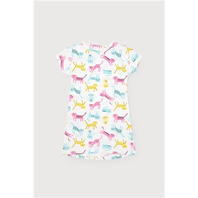 Сорочка для девочки Crockid К 1145 цветные котята на сахаре