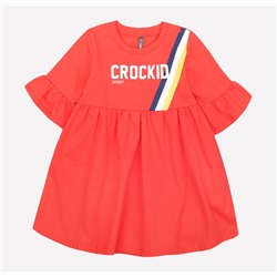 Платье для девочки Crockid КР 5496 ярко-красный1 к197