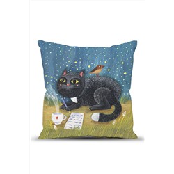 Подушка декоративная с фотопечатью Кошачья почта, арт. 4052