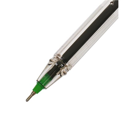 Ручка шариковая масляная Pensan My-Tech, узел-игла 0.7 мм, чернила зелёные