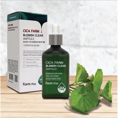 Высокоактивная ампульная эссенция против несовершенств кожи FarmStay Cica Farm Blemish Clear Ampoule 100 ml