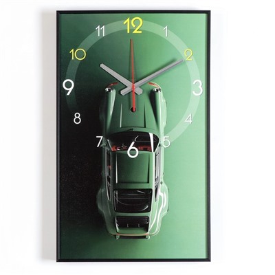 Часы-картина настенные, серия: Интерьер, "Машина", плавный ход, 1АА, 35 х 57 см