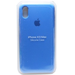 Силиконовый чехол для Айфон XS Max - (Ярко-Голубой)